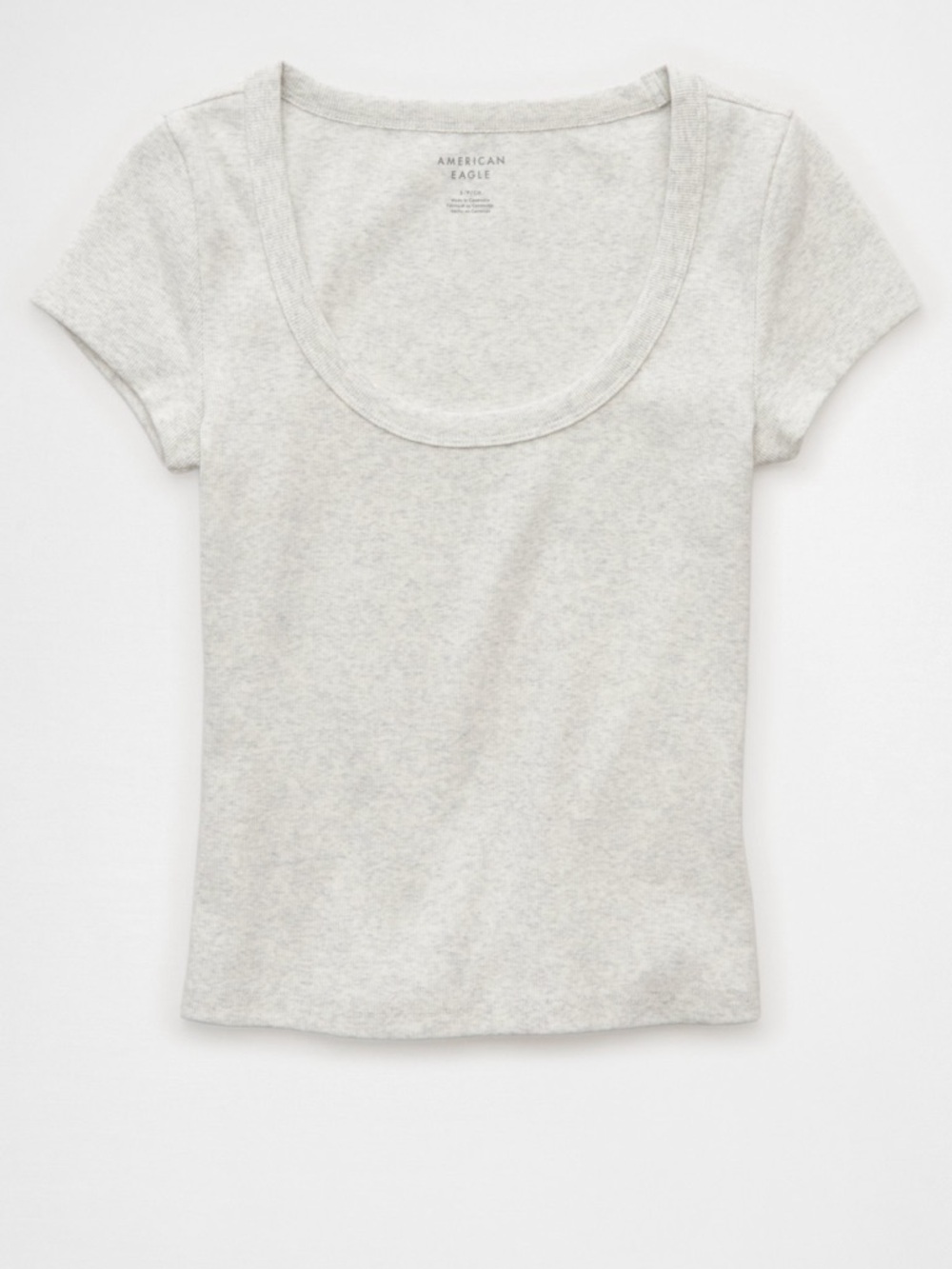 American Eagle Light Heather Gray Scoop Neck Tank